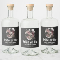 Halloween Floral Skull Bride or Die Bridal Shower