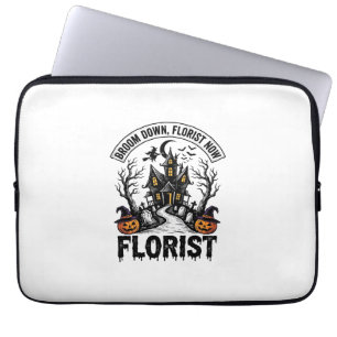 Halloween Florist Witch Vintage Haunted House Shir Laptop Sleeve