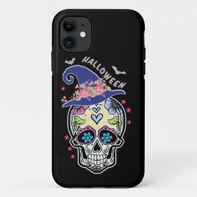 Halloween Flower Skull Case-Mate iPhone Case (Back)