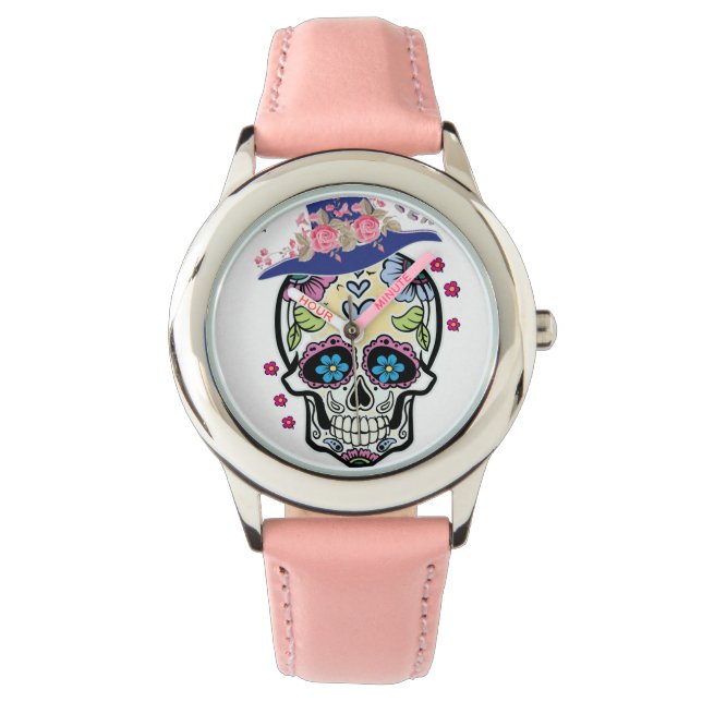Halloween Flower Skull Watch (Front)