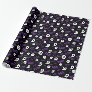 Halloween Fluffy Ghost Wrapping Paper