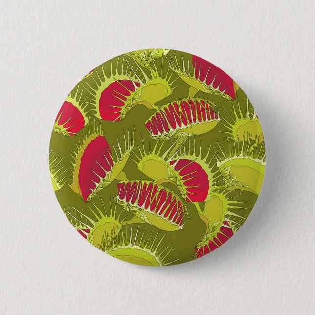 halloween fly trap 6 cm round badge (Front)