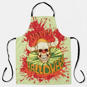 Halloween flyer: diabolical clown theme apron