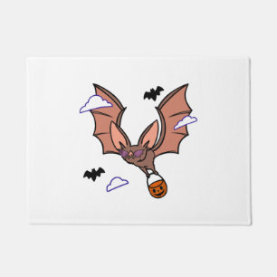 Halloween flying bat cute doormat