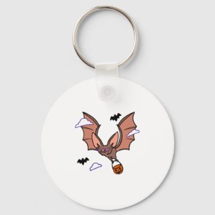 Halloween flying bat cute key ring