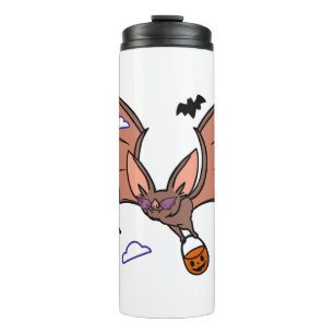 Halloween flying bat cute thermal tumbler