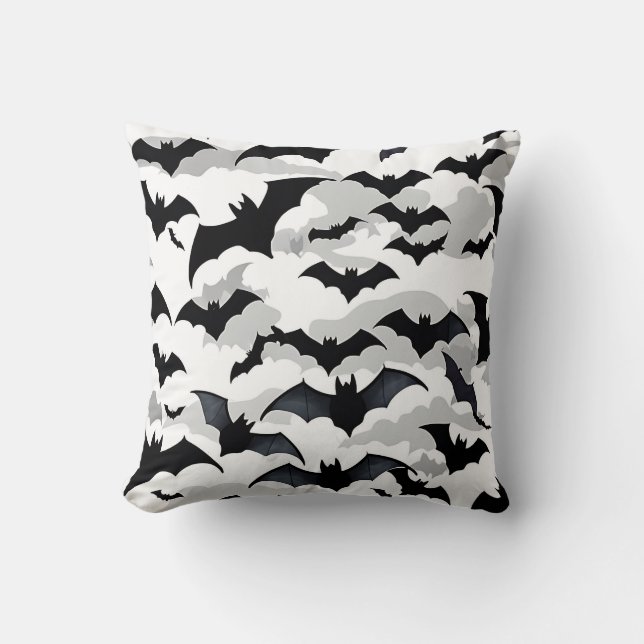 Halloween Flying Bats Cushion (Front)
