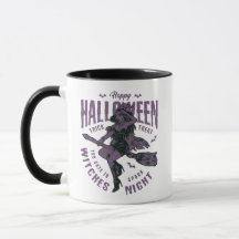 Halloween Flying Witch Mug – "Too Cute to Spook"