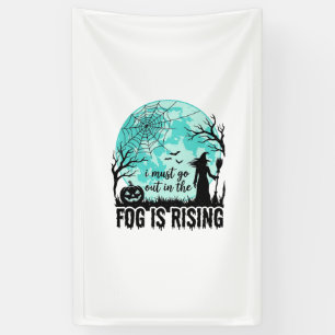 Halloween Fog Is Rising Witch Pumpkin Vintage Shir Banner