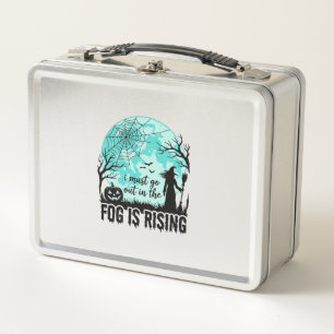 Halloween Fog Is Rising Witch Pumpkin Vintage Shir Metal Lunch Box
