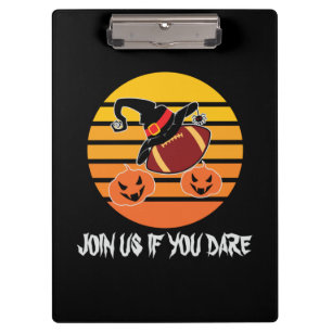 Halloween Football Halloween Witch Hat Pumpkin Clipboard