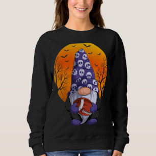 Halloween Football Player Fan Creepy Gnome Footbal Sweatshirt