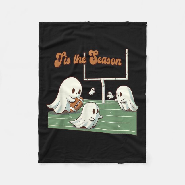 Halloween Football Season Ghosts Soky Tis The Seas Fleece Blanket (Front)