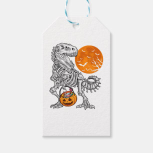 halloween for boys kids dinosaur skeleton t rex gift tags