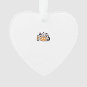 halloween for Cat Cute Kitten Ghost Skeleton Lover Ornament