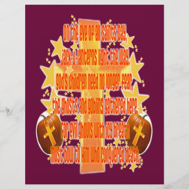 Halloween for Christians (Poem) Flyer (Front)