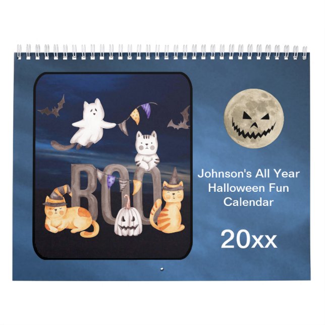 Halloween for fun All Year personalise Calendar (Cover)