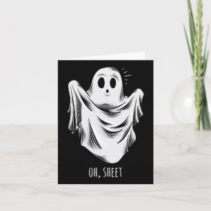 Halloween For Men Funny Oh Sheet Ghost Card