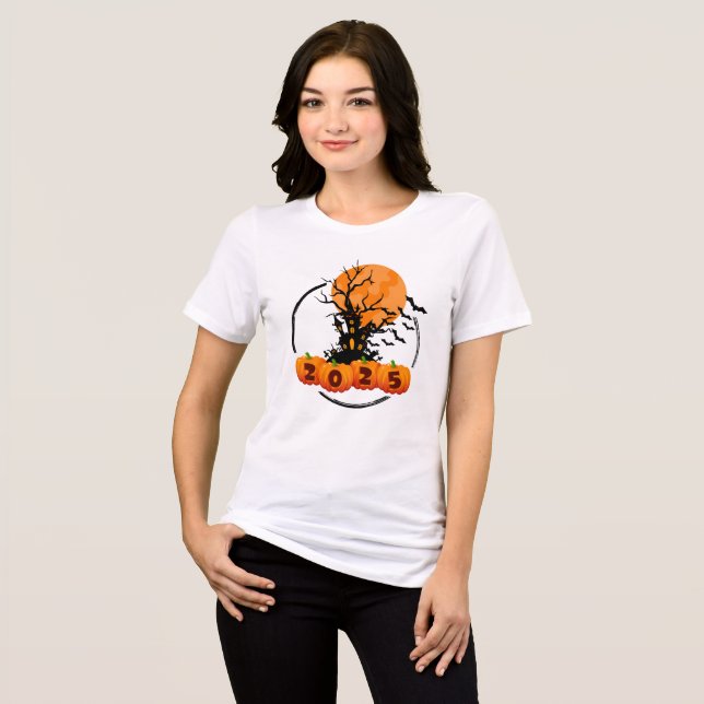 Halloween for Pumpkin face Tri-Blend Shirt (Front Full)