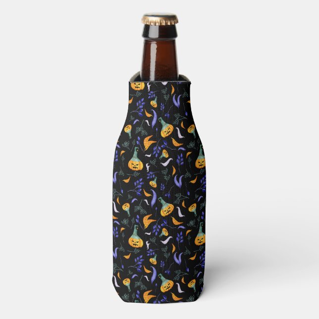 Halloween Forest Cosy Bottle Cooler (Bottle Front)