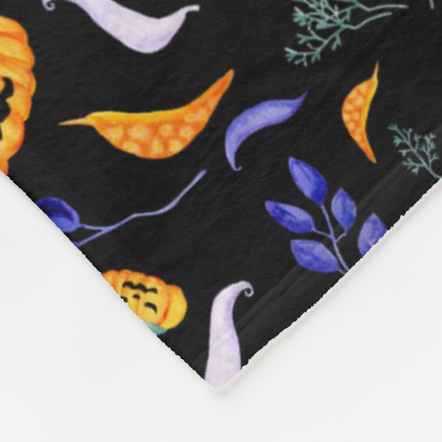 Halloween Forest Fleece Blanket (Corner)