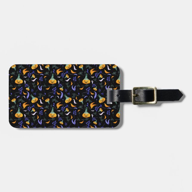 Halloween Forest Luggage Tag (Front Horizontal)