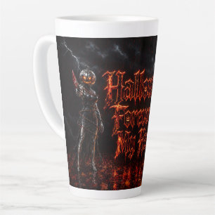 Halloween Forever In My Heart Gothic Pumpkin Jack  Latte Mug