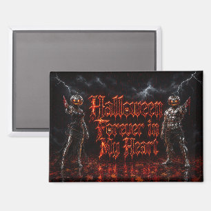 Halloween Forever In My Heart Gothic Pumpkin Jack  Magnet