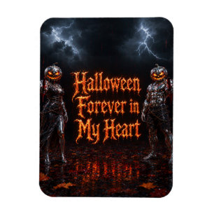 Halloween Forever In My Heart Gothic Pumpkin Jack  Magnet