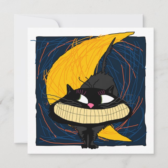 Halloween Fraidy Cat Invitation (Front)