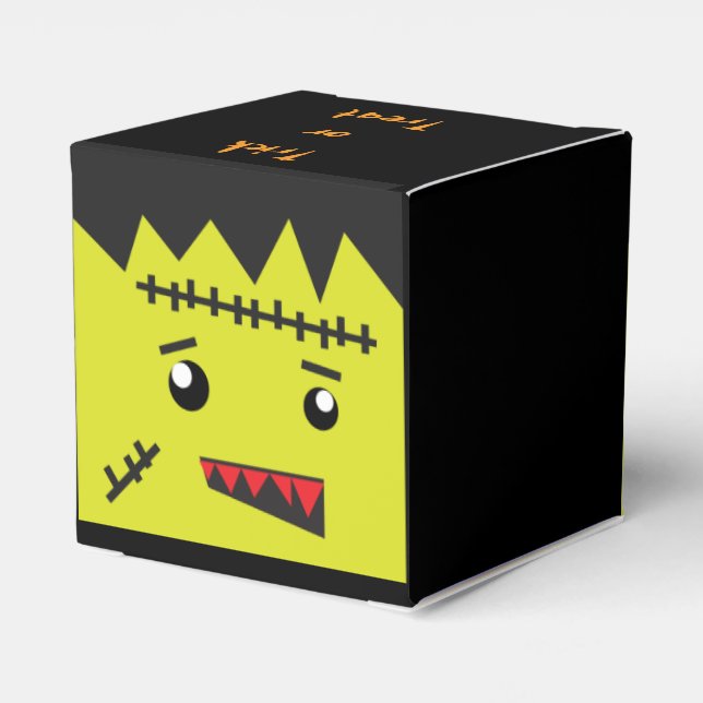 Halloween Frankenstein Monster Favour Box (Back Side)