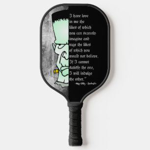 Halloween Frankenstein's Monster Love and Rage Pickleball Paddle