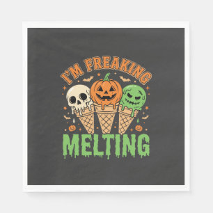 Halloween Freaking Melting Ice Cream Napkin