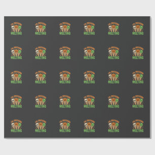 Halloween Freaking Melting Ice Cream Wrapping Paper