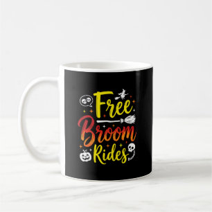 Halloween Free Broom Rides Witch Graphic Coffee Mug