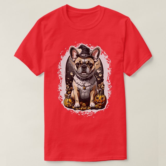 halloween french bulldog 8 T-Shirt (Design Front)