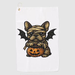 Halloween French Bulldog � Cute Spooky Dog Art Cla Golf Towel