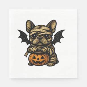 Halloween French Bulldog � Cute Spooky Dog Art Cla Napkin