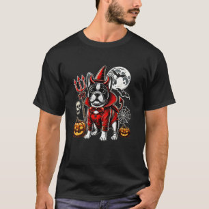Halloween French Bulldog Dog Devil Puppy Costume T T-Shirt