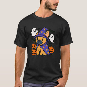 Halloween French Bulldog, Frenchie, Fawn Coloured T-Shirt