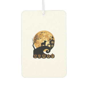 Halloween French Bulldog Moon Spooky Pumpkins Haun Car Air Freshener