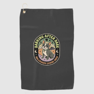 Halloween French Bulldog Night Patrol Golf Towel