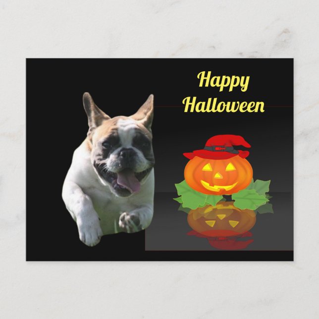 Halloween French Bulldog Postcard (Front)