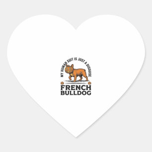 Halloween French Bulldog Pumpkin Costume Shirt_1 Heart Sticker