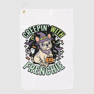 Halloween French Bulldog Spooky Companion Golf Towel