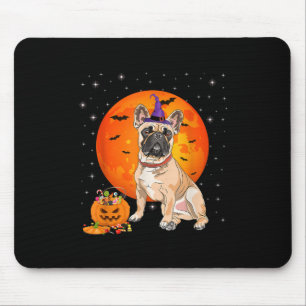 Halloween French Bulldog Trick Or Treat Pumpkin Mouse Pad
