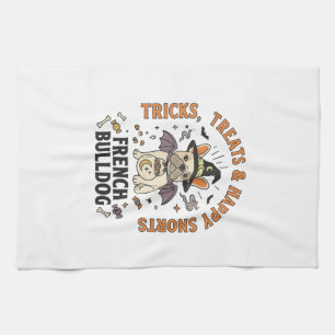 Halloween French Bulldog Trickster Tea Towel