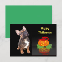 Halloween French Bulldogge postcard