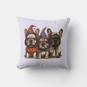 Halloween French Bulldogs Cushion
