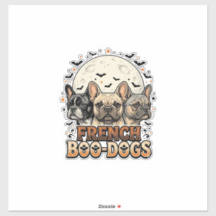 Halloween Frenchie Boo Dogs Funny Vintage_1
